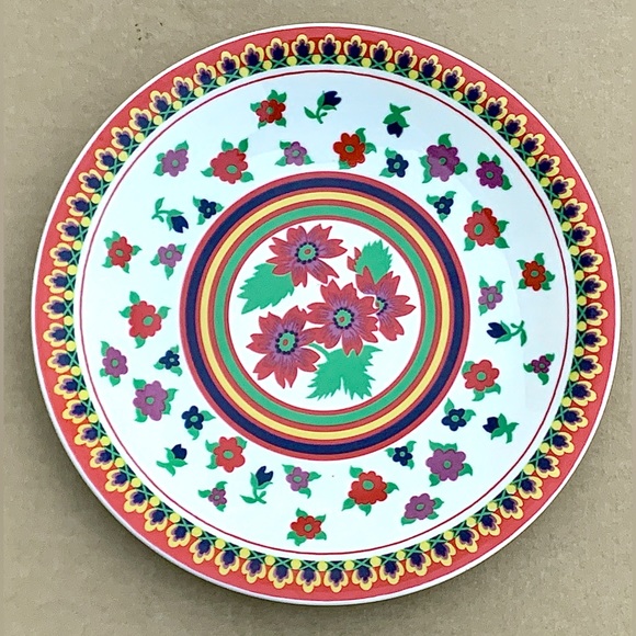 Mid Century Vintage Heinrich Germany 13” Round Floral Pattern Serving Plate - Picture 3 of 16